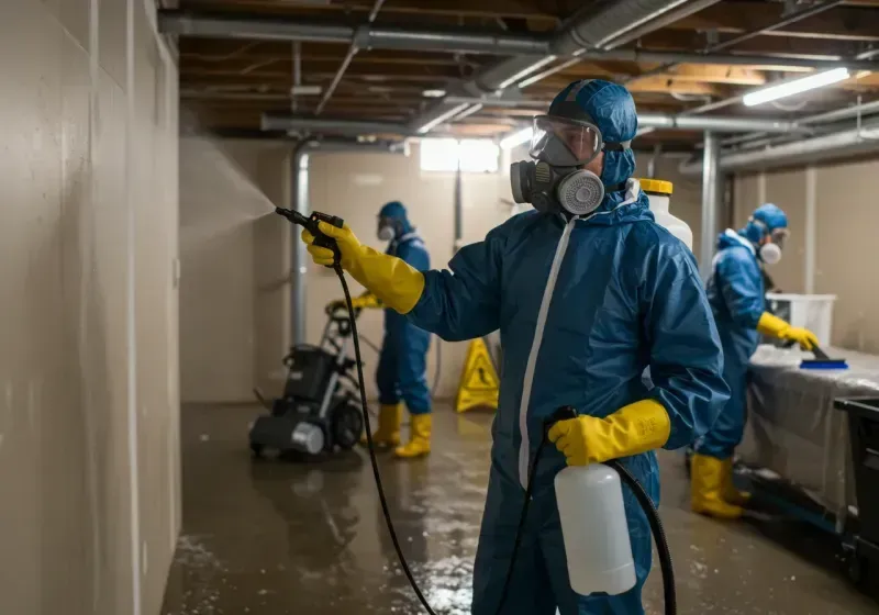 Basement Sanitization and Antimicrobial Treatment process in Poteau, OK